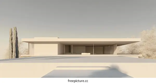 Minimalist Modern House Design With Simple Lines And Clean Geometry