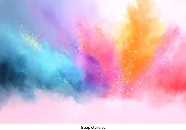 Colorful Powder Explosion Abstract Background