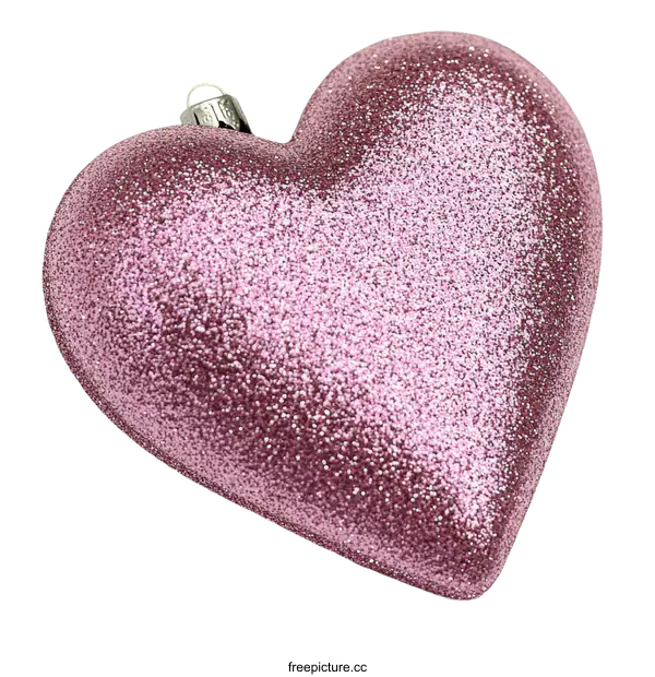 [Transparent Background PNG]Sparkling Pink Heart Ornament