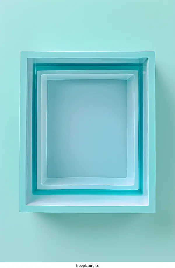 Abstract Turquoise Square Frames Background