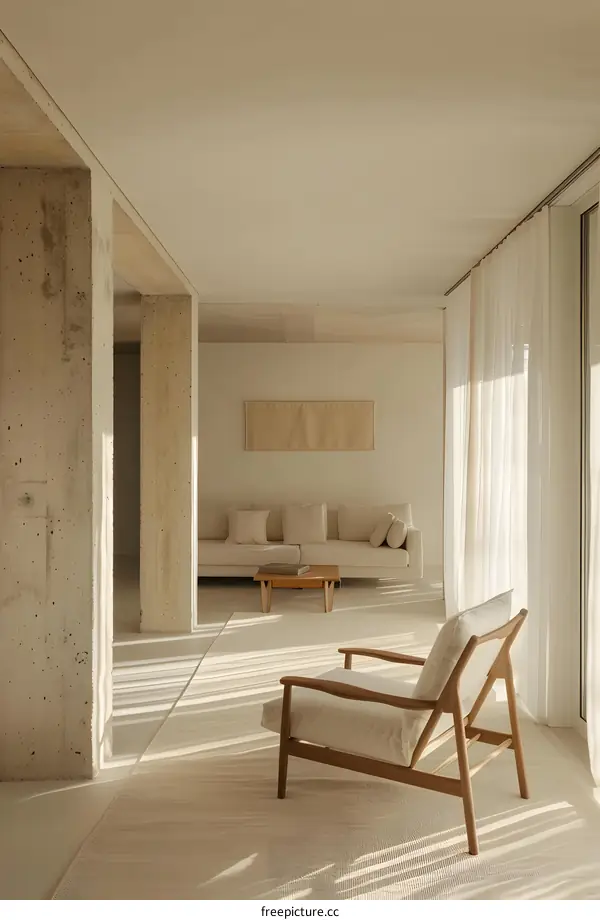 Modern Minimalist Living Room Design with Natural Light