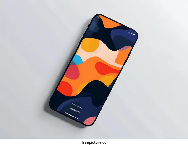 Abstract Liquid Shapes Phone Wallpaper Design