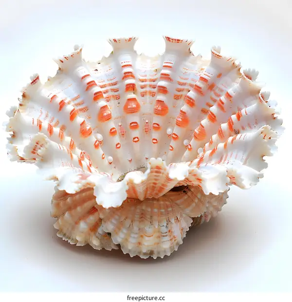 Beautiful Seashell on White Background