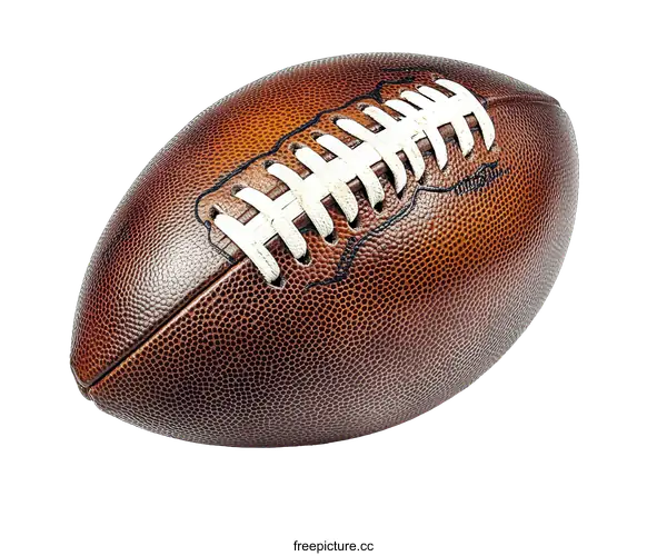 [Transparent Background PNG]Closeup of a Brown Leather Football