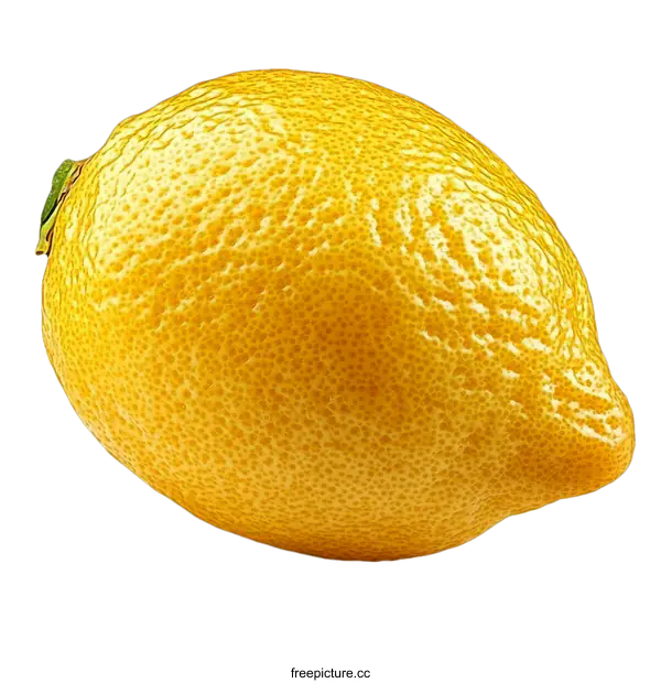 [Transparent Background PNG]Closeup of a Fresh Lemon