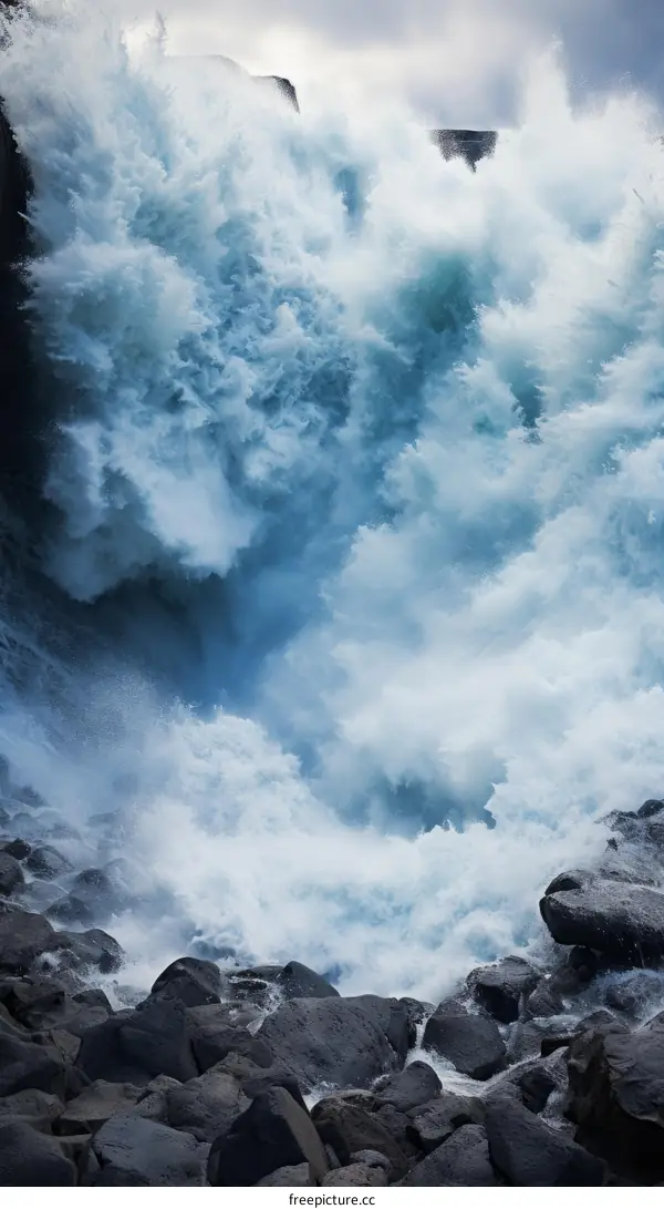 A photo of a waterfall in Iceland