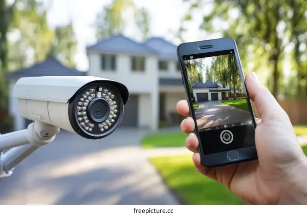 Security Camera Viewing a Home