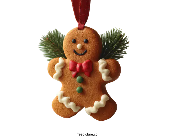 [Transparent Background PNG]Cute Christmas Gingerbread Man Ornament