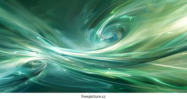 green and white abstract digital art