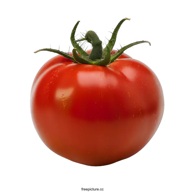[Transparent Background PNG]Fresh Red Tomato Isolated On White Background