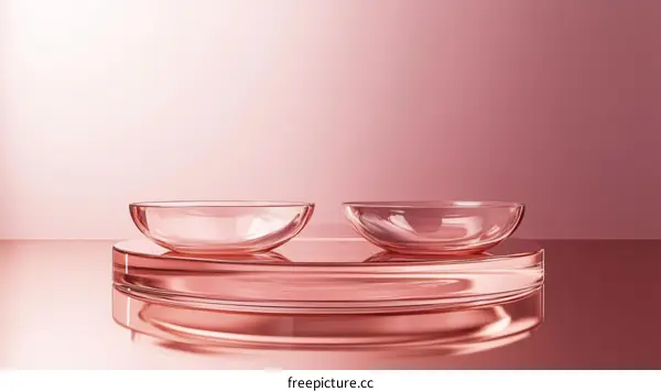 Rose Gold Contact Lens Display