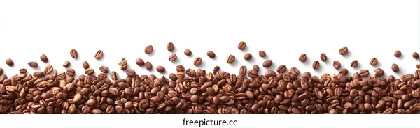 Coffee Beans on White Background