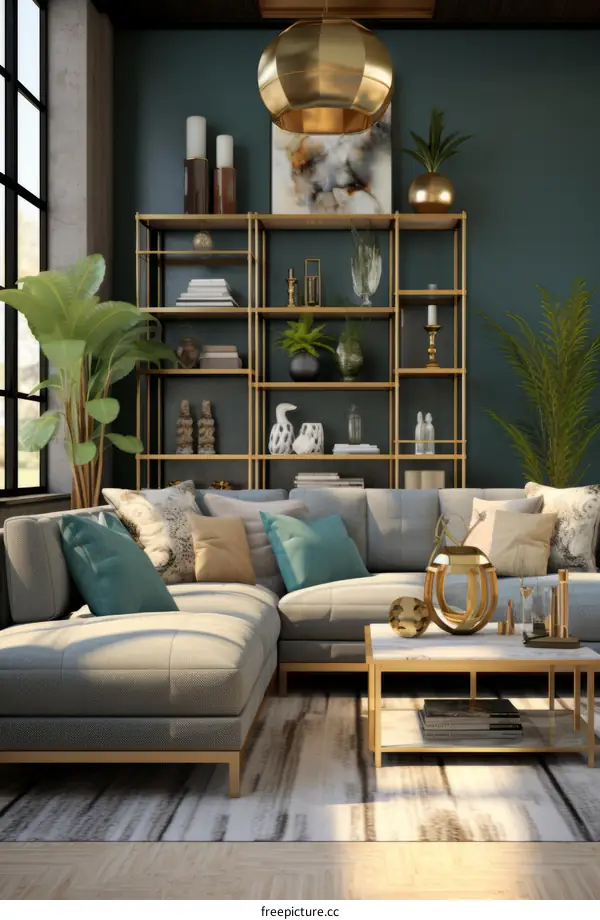 Modern Living Room Interior Design with Stylish Furniture and Decor