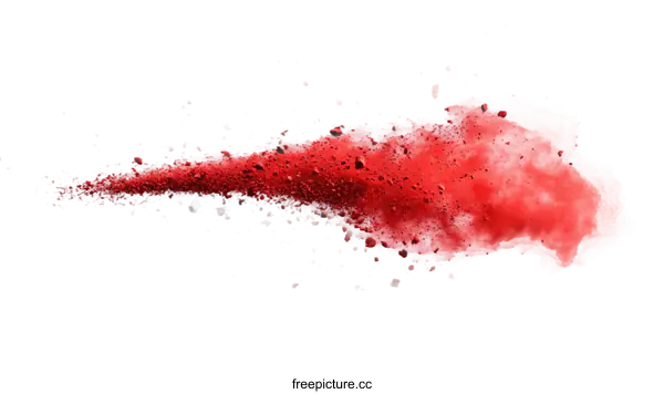 [Transparent Background PNG]Red Pigment Explosion Abstract Background