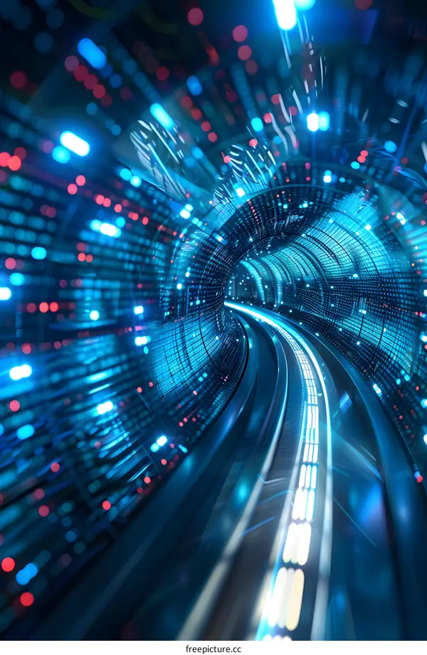 Digital data tunnel background