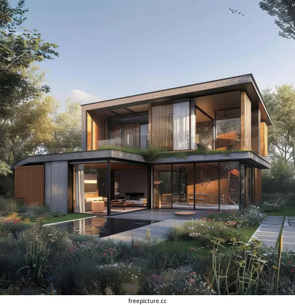 Luxurious Modern House Exterior Design with Swimming Pool