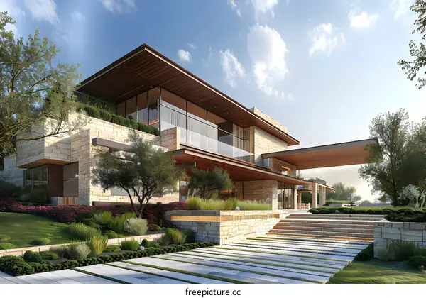 Modern luxury house exterior design