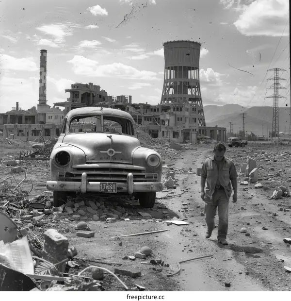 Post-war devastation in Beirut