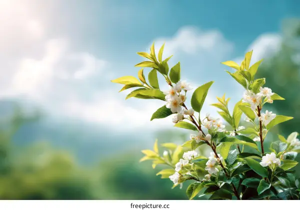 Spring Blossoms Against a Soft Sky