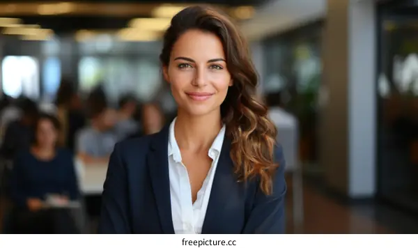 Confident businesswoman standing in the office