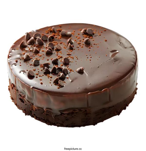 [Transparent Background PNG]Delicious Chocolate Cake Isolated on White