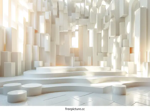 Modern White Minimalist Architectural Background