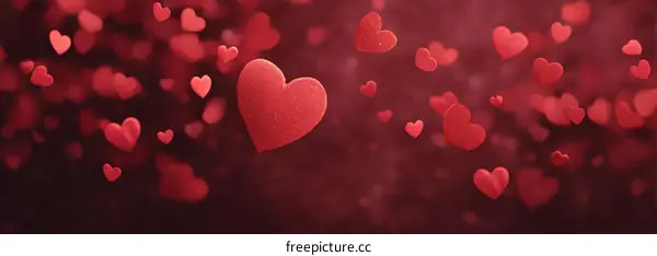 Floating Hearts Background Image