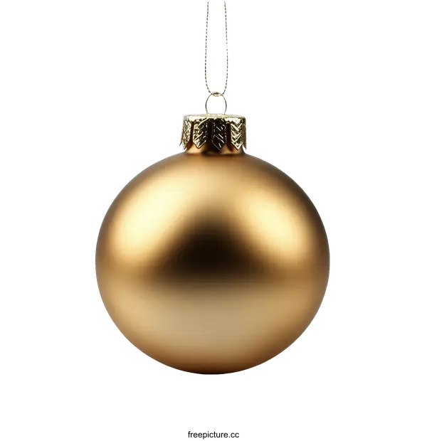 [Transparent Background PNG]Golden Christmas Ornament Ball Decoration