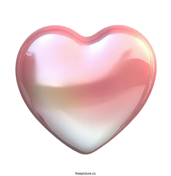 [Transparent Background PNG]Beautiful Pink Heart Shape Illustration