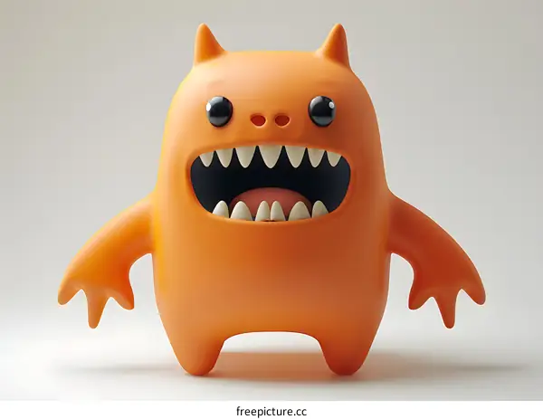 3D cute cartoon monster character