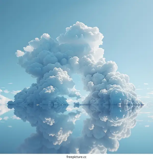 Stunning Cloud Formation Reflection on Calm Water