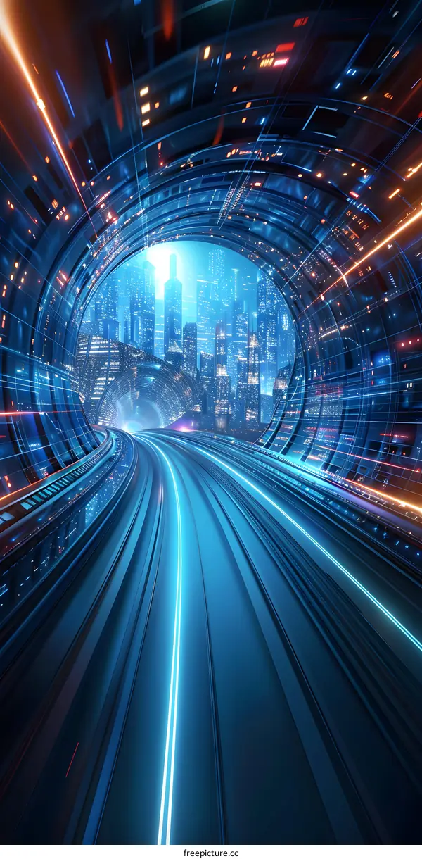 Blue light technology tunnel