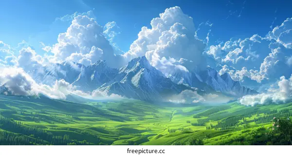 The magnificent mountains and rivers