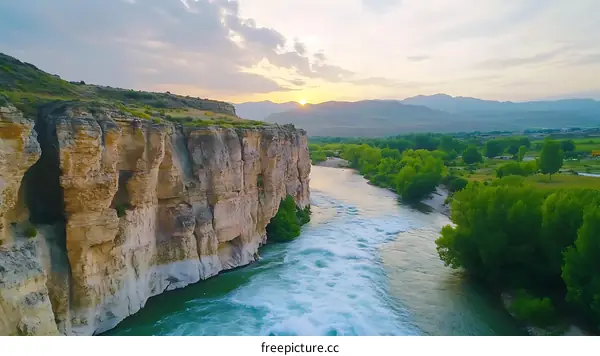 Majestic River Canyon at Sunrise