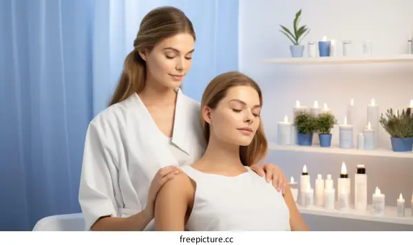 Relaxing massage helps to relieve stress and improve well-being