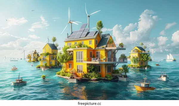 Floating Eco Village of the Future