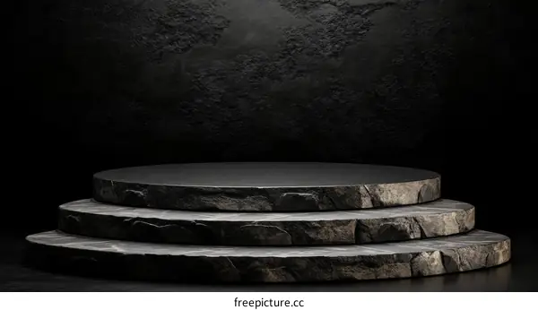 Dark Stone Product Display Podium