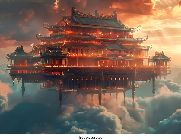 Celestial Palace Above the Clouds