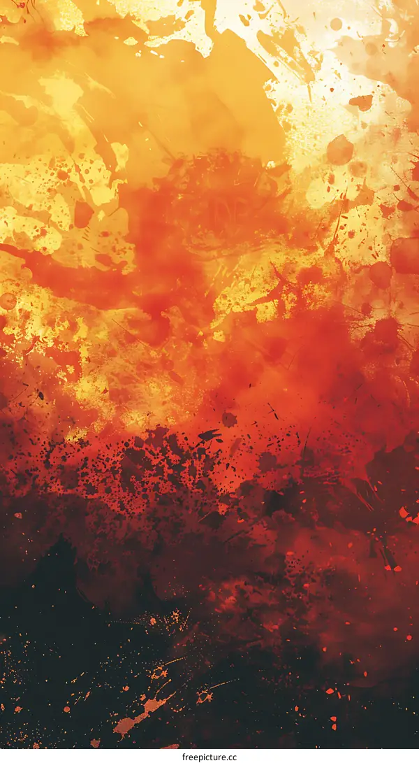 Abstract Watercolor Background in Red and Orange Colors