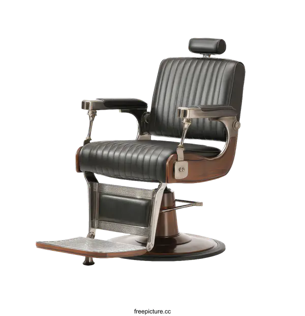 [Transparent Background PNG]Vintage Barber Shop Chair Design