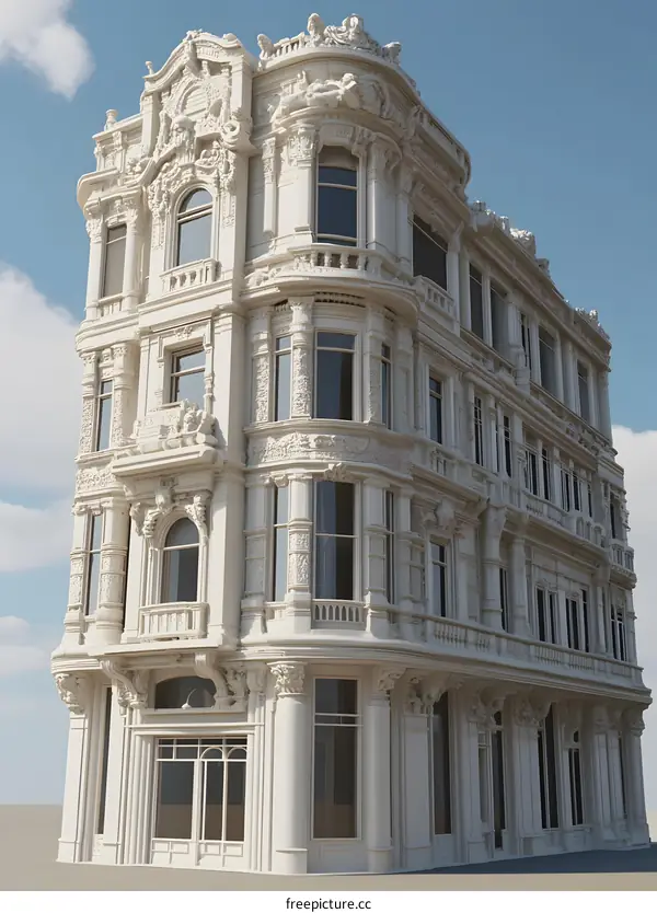 Architectural Design of a White Building