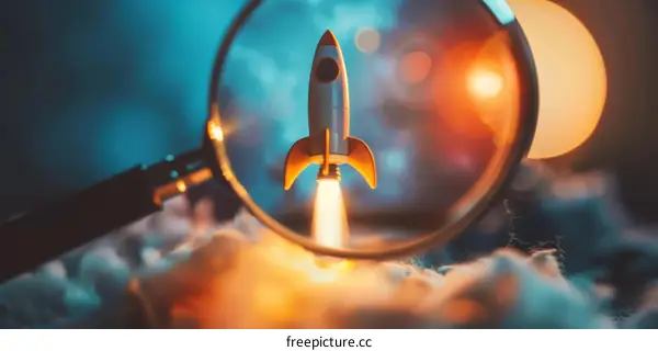 Exploring Possibilities with a Magnifying Glass and Toy Rocket