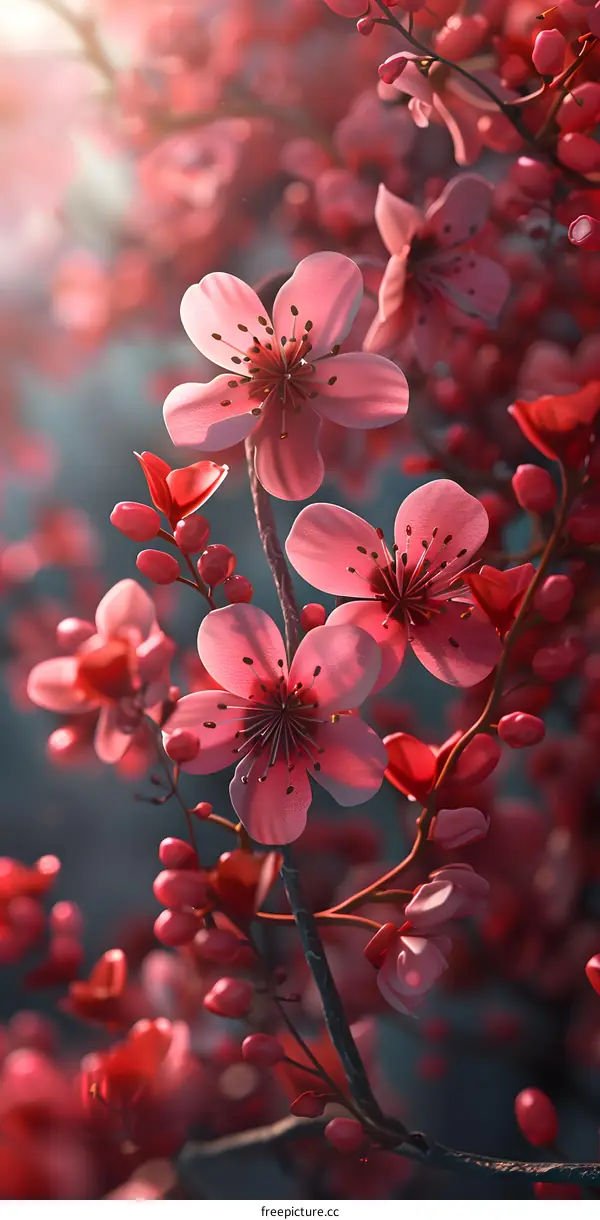 Cherry Blossoms in Full Bloom