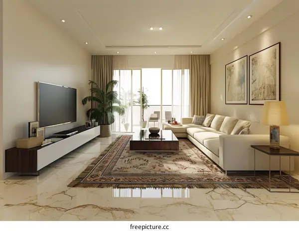 Modern minimalist living room