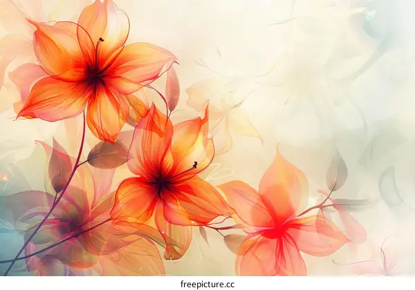 Illustration of red flowers