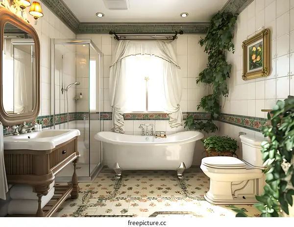A Fresh and Elegant Bathroom