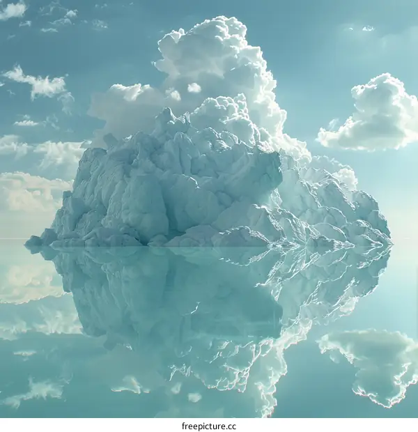 Iceberg Majestic Reflection in Calm Waters