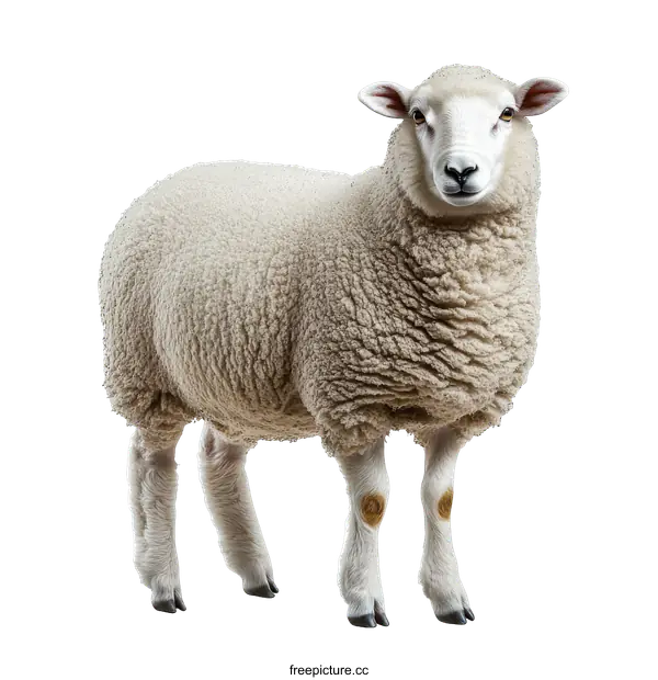 [Transparent Background PNG]Close-up Image of a Sheep
