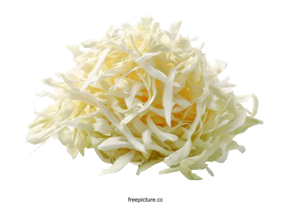 [Transparent Background PNG]Pile of Shredded White Cabbage