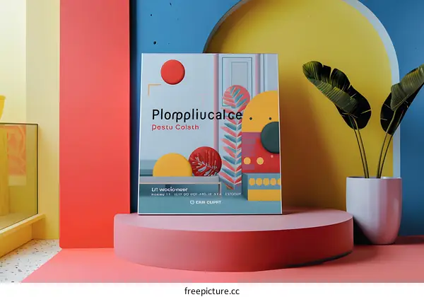 Abstract Colorful Geometric Design Poster